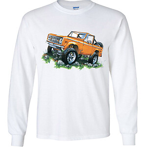 Classic Ford Bronco T-Shirt Orange 4x4
