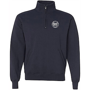 911 Dispatch Quarter Zip Sweatshirt Fire EMS Police Circle