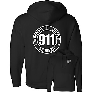 911 Operator Hoodie Sweatshirt Dispatch Fire EMS Police Circle