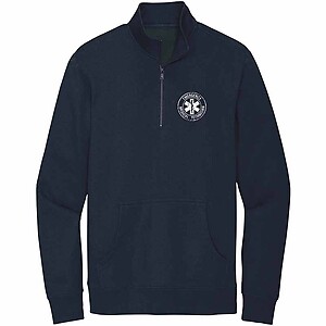 EMT Quarter Zip Sweatshirt Emergency Medical Technician Circle Distressed