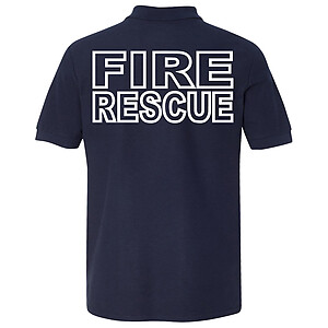 Fire Rescue Navy Men's Polo Shirt Short Sleeve