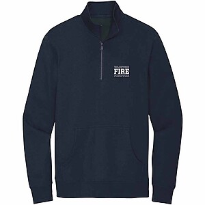 Custom Volunteer Firefighter American Flag Quarter Zip Sweatshirt VFD Personalized