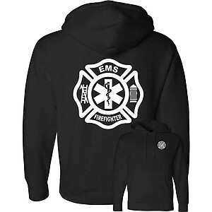 Firefighter EMS Hoodie Sweatshirt Emergency Medical Services Fire Star of Life