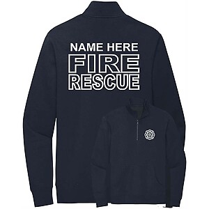 Custom Fire Rescue Quarter Zip Sweatshirt Personalized