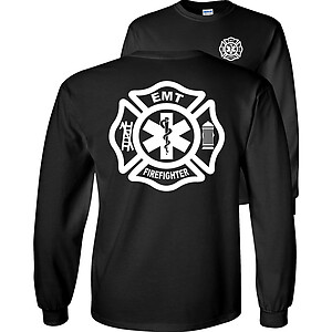 EMT Firefighter T-Shirt Emergency Medical Technician Firefighter star of life