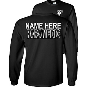 Custom Paramedic T-Shirt Personalized Text Name ON BACK