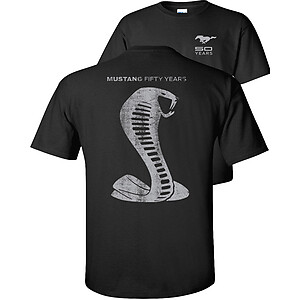 Mustang Fifty Years Ford Cobra Grey Snake T-Shirt