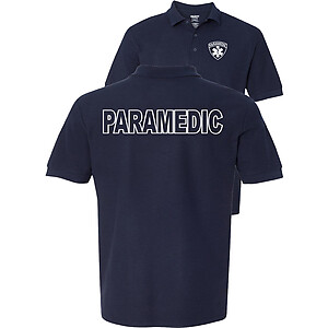 Emergency Medical Paramedic Navy Men's Polo Shirt Short Sleeve