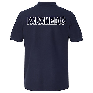 Paramedic Navy Men's Polo Shirt Short Sleeve Emergency Medical