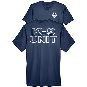 K-9 Unit PoliceMen's Dry-Fit Moisture Wicking Performance Short Sleeve Shirt
