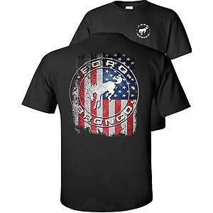 Ford Bronco T-Shirt ford bronco american flag usa