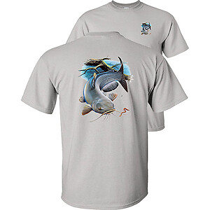 Channel Catfish Going for Worm Fishing T-Shirt