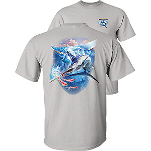 Broadbill Swordfish Slasher T-Shirt saltwater sport fishermen fishing graphic