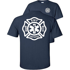 EMT Firefighter T-Shirt Emergency Medical Technician Firefighter star of life