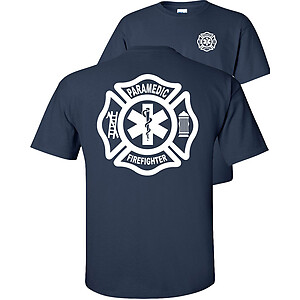 Paramedic Firefighter T-Shirt Emergency Medical Firefighter star of life