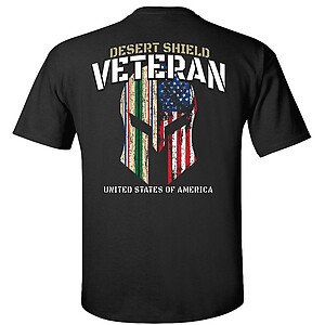 Proud Veteran Desert Shield Spartan Helmet-Shirt