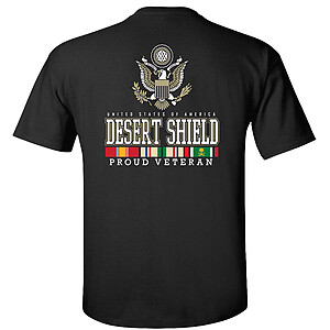 Proud Veteran Desert Shield Eagle T-Shirt 