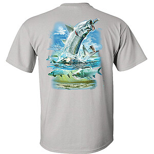 Tarpon Tumble T-Shirt Silver King saltwater fish tarpons fishing graphic