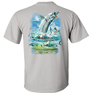 Tarpon Tumble T-Shirt Silver King