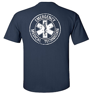 EMT T-Shirt Emergency Medical Technician Circle Distressed