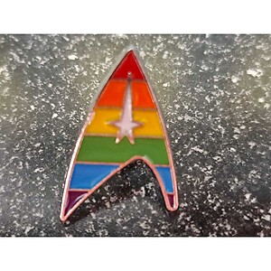 Star Trek Command Insignia Rainbow Pride Enamel Pin Lapel