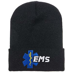 Star of Life EMS Beanie Cuffed Knit Emergency Medical Services