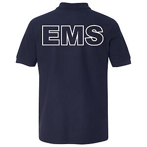 Emergency Medical Services EMS Short Sleeve Polo Shirt Navy