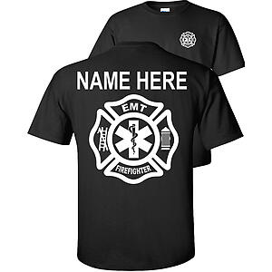 Custom EMT Firefighter  T-Shirt