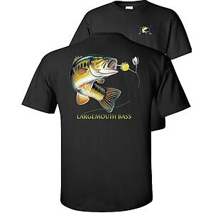 Largemouth Bass Profile Fishing T-Shirt