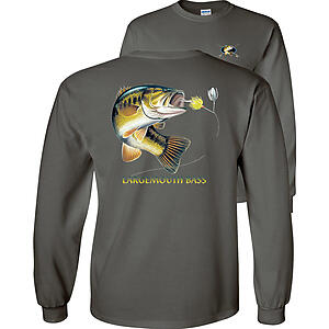 Fair Game . Largemouth Bass Profile Fishing T-Shirt