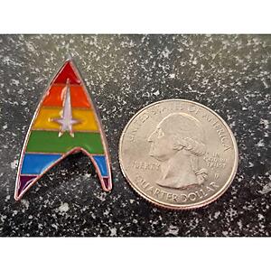 Star Trek Command Insignia Rainbow Pride Enamel Pin Lapel