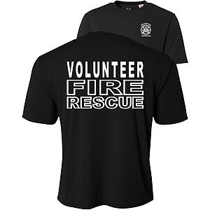 Volunteer Fire Rescue Men's UV 40+ UPF Sun Protection Performance Short Sleeve Shirt VFD
