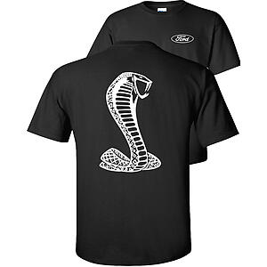 Shelby Cobra Ford T-Shirt White Snake Silhouette