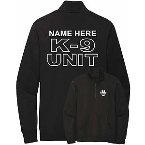 Custom K-9 Unit Quarter Zip Sweatshirt Police K9 Personalized