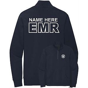 Custom EMR Quarter Zip Sweatshirt Emergency Medical Responders Personalized