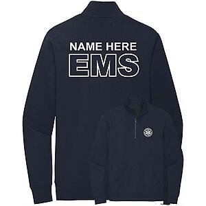 Custom EMS Quarter Zip Sweatshirt Emergency Medical Services Personalized