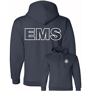 Emergency Medical Services EMS Fleece Pullover Hoodie Sweatshirt Hooded