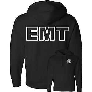 Emergency Medical Technician EMT Fleece Pullover Hoodie Sweatshirt Hooded Star of Life