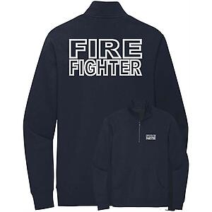 Fire Fighter Quarter Zip Sweatshirt Firefighter V1