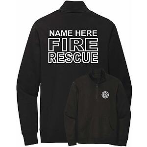 Custom Fire Rescue Quarter Zip Sweatshirt Personalized