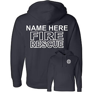 Custom Fire Rescue Hoodie Sweatshirt Firefighter Fire Department Fleece Pullover