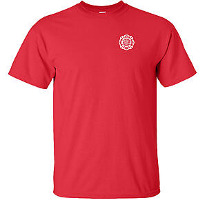 Fire Rescue T-Shirt Maltese Cross Chest Print