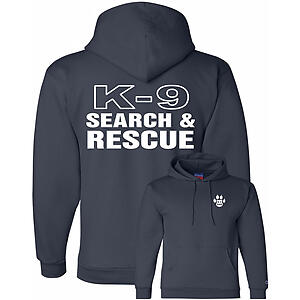 K-9 Search & Rescue Team Fleece Pullover Hoodie Sweatshirt Hooded Hoodies K9 SAR