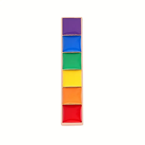 Fair Game Rainbow Pride Flag Bar Enamel Pin Lapel