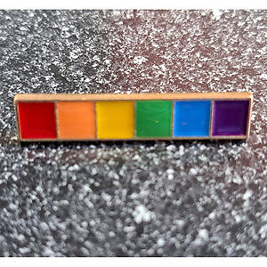 Rainbow Pride Flag Bar Enamel Pin Lapel