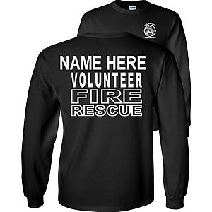 Custom Volunteer Fire Rescue T-Shirt VFD