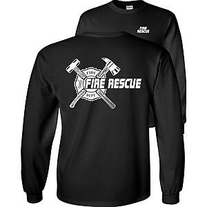 Fair Game Maltese Cross Fire Rescue T-Shirt Firefighter Fire