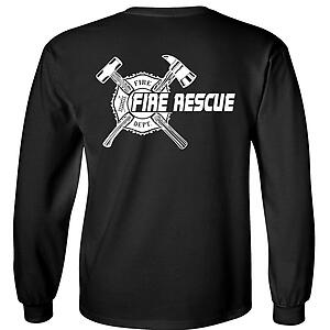 Fair Game Maltese Cross Fire Rescue T-Shirt Firefighter Fire