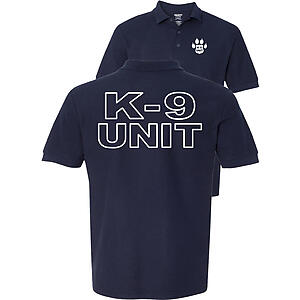 K-9 Unit Police Short Sleeve Polo Shirt Navy