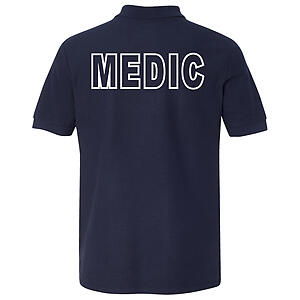 Medic Navy Men's Polo Shirt Short Sleeve Emergency Medical